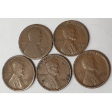 UNITED STATES OF AMERICA 1912D - 1930S . ONE 1 CENT COINS